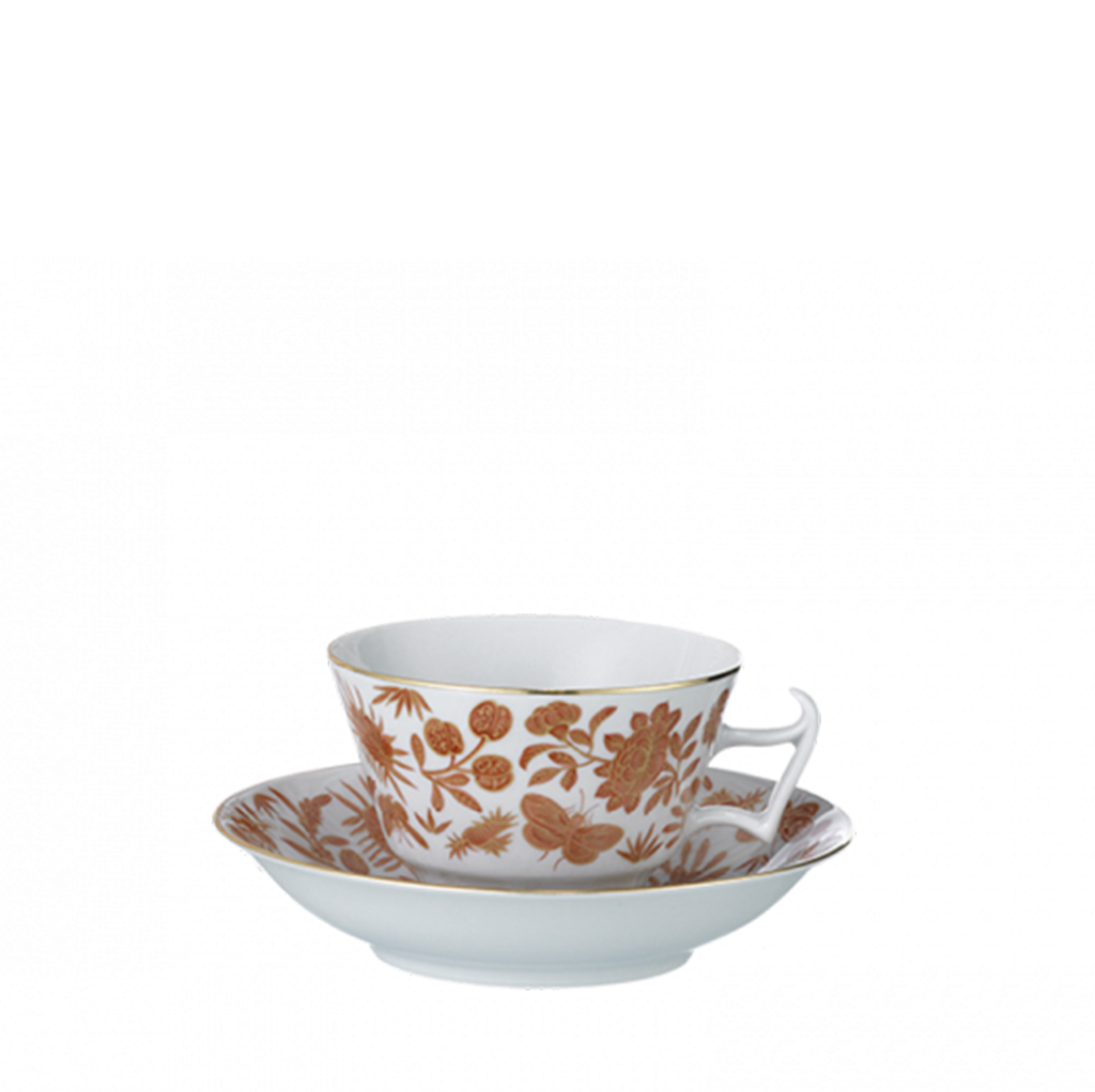 Mottahedeh Sacred Bird & Butterfly Cup and Saucer