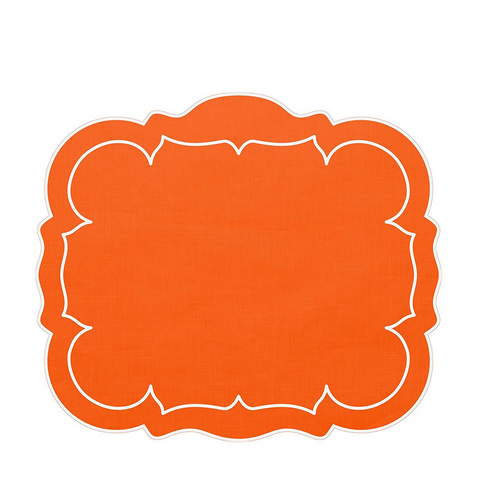 Scalloped Rectangle Placemat, Orange
