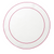 Simply Round Placemat in White with Fuchsia Piping 