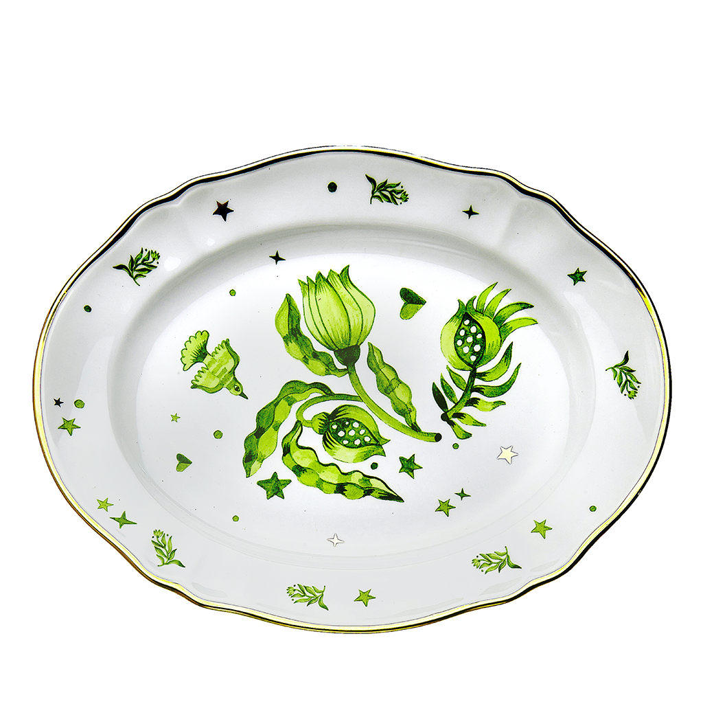 Stars Over The Garden Platter, Green 