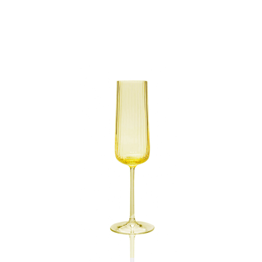 Tinsley yellow champagne flute