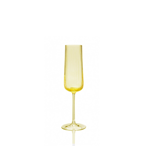 Tinsley yellow champagne flute
