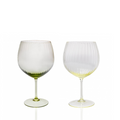 Tinsley Gin & Tonic glasses, green and yellow