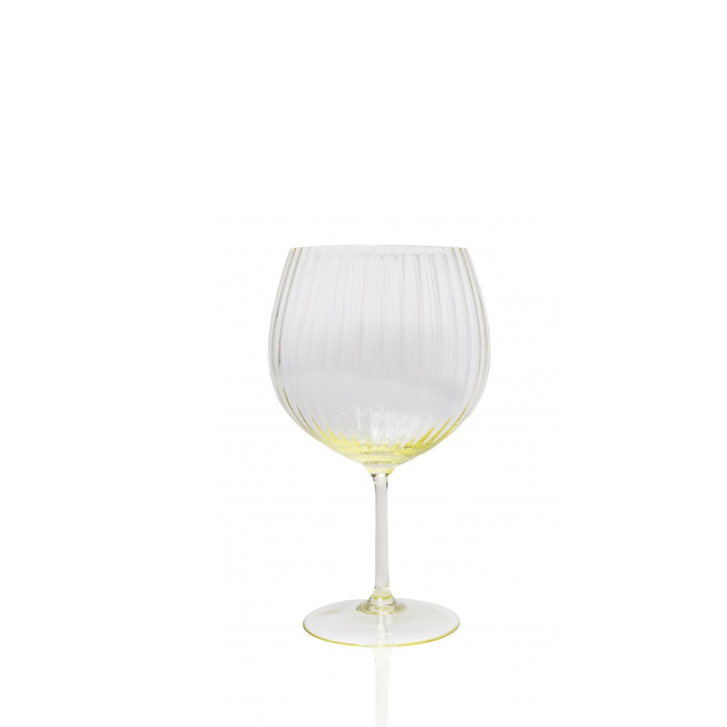 Tinsley gin and tonic glass, yellow glassware