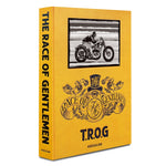 The Race of Gentlemen book closed with yellow cover and photograph of motorcycle driver