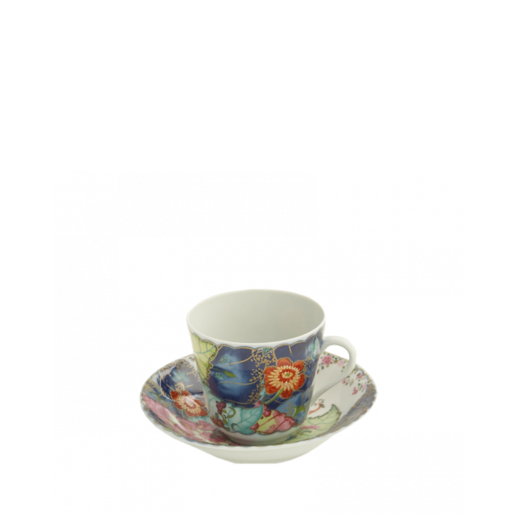 Mottahedeh Tobacco Leaf Cup and Saucer