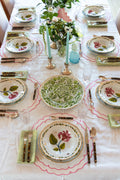 Full view of tablescape display with Little Green Gardens Platter