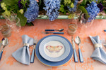 Profile view of Tablescape Display with Haviland & Parlon Lexington Dinner Plate in Azure