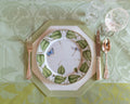 Anna Weatherly Ivy Dinner Plate displayed with placemat, flatware, glassware on top of tablecloth