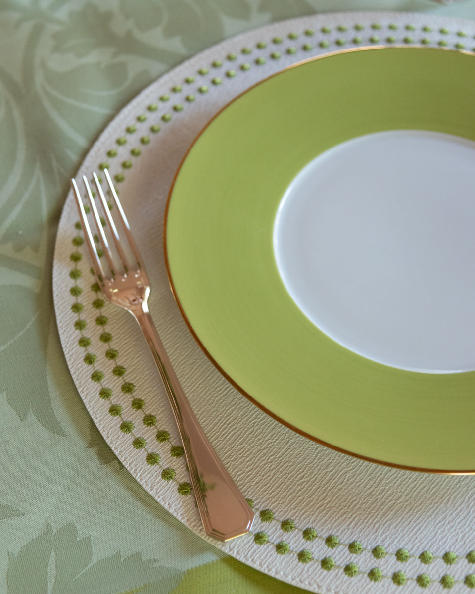 Christofle America dinner fork on placemat