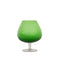 Green Glass Stemmed Vase Short