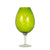 Green Glass Stemmed Vase Large
