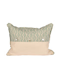 Back view of Aqua Damask Lumbar Pillow