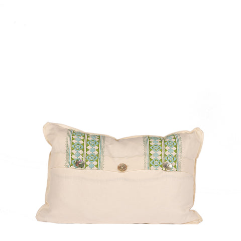Back view of Amica Stripe Lumbar Pillow