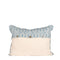 Back view of Blue Damask Lumbar Pillow