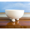 White Ceramic Footed Bowl styled on table 