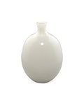 white glass vase, tall 