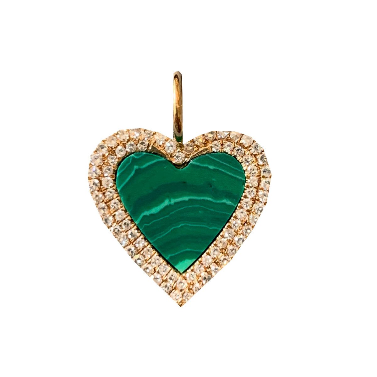 A Mother's Heart Charm, Malachite