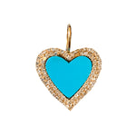 A Mother's Heart Charm, Turquoise