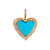 A Mother's Heart Charm, Turquoise