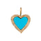 A Mother's Heart Charm, Turquoise