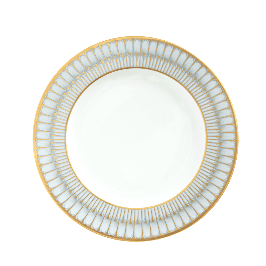 Arcades Grey & Gold Dinner Plate