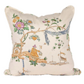 Cream pillow with asian garden print 