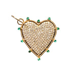 Blissful Heart Charm, Emerald