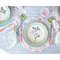 Pink Floral Round Scalloped Placemat styled on tablescape 