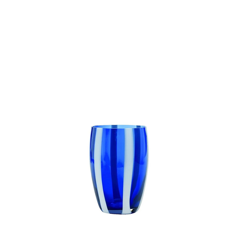 Blue and White Striped Tumbler 