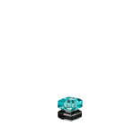 black and turquoise square candlestick holder