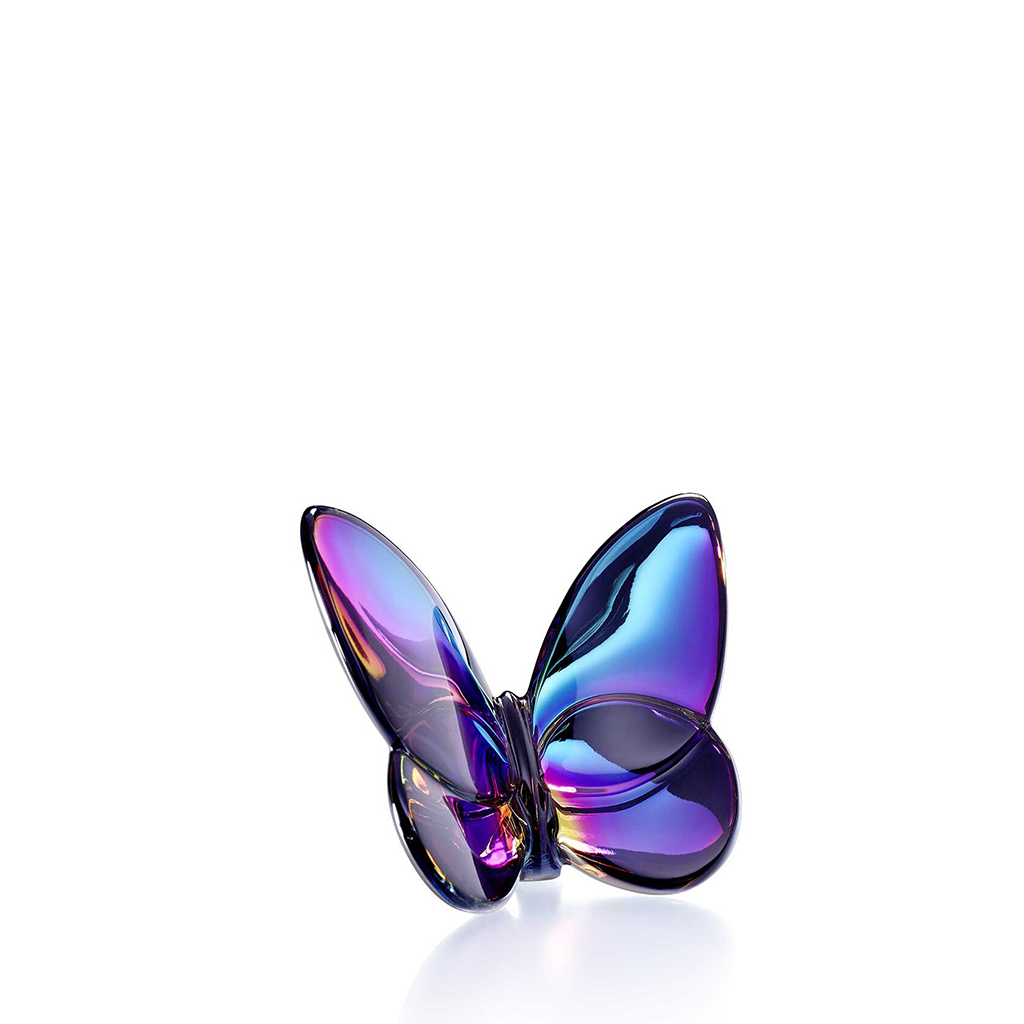 blue scarabee iridescent crystal butterfly