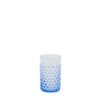 blue hobnail glass tumbler