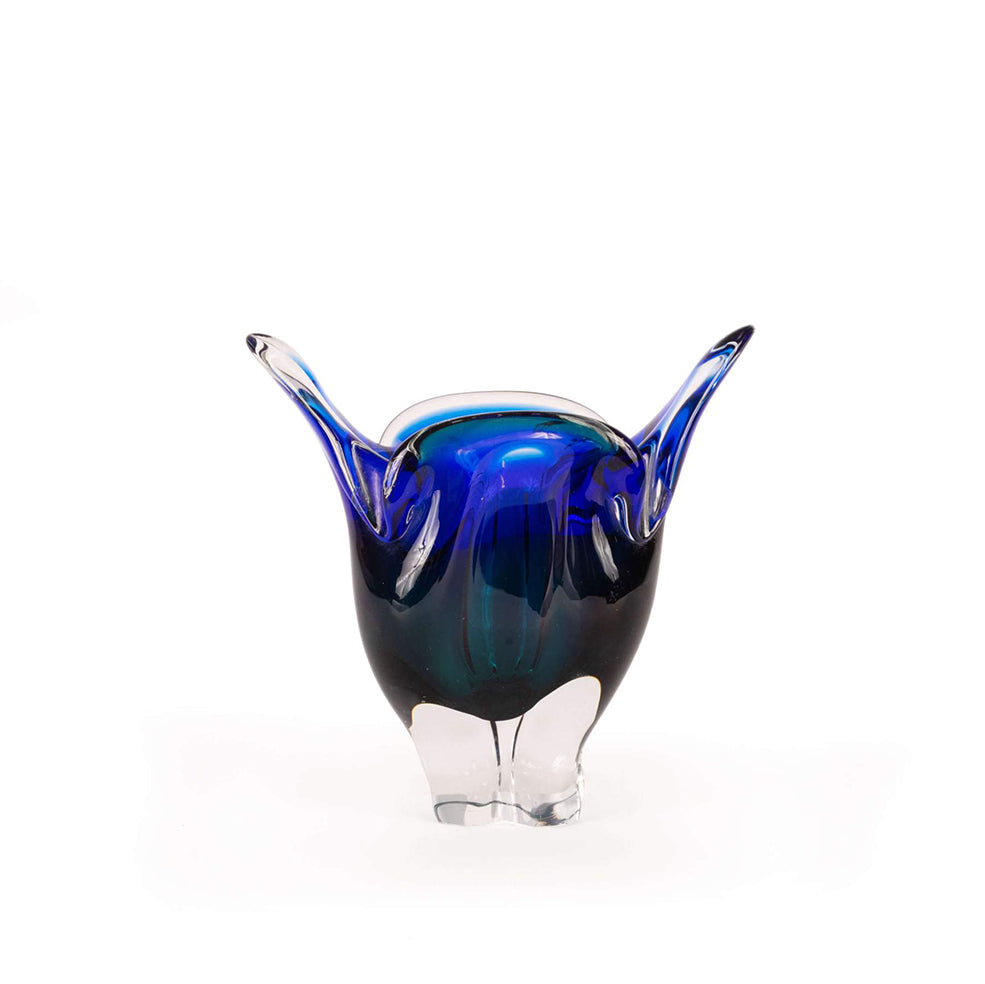 Blue Green Glass Vase