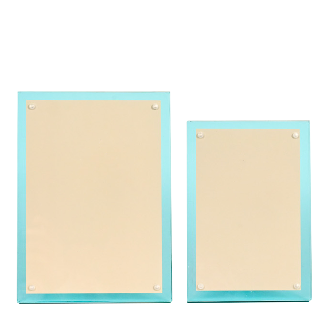 Turquoise Lucite Picture Frame