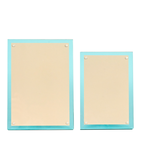 Turquoise Lucite Picture Frame