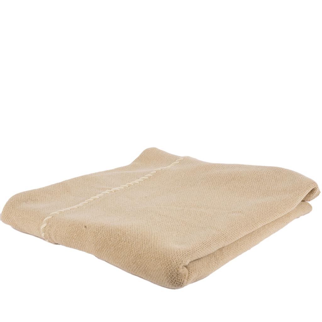 camel brown throw blanket alternately folded 