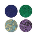 Set of 4 Bold Colored Marble Coasters