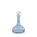 Estelle Colored Glass Decanter In a medium blue 