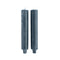 two dark blue taper candles