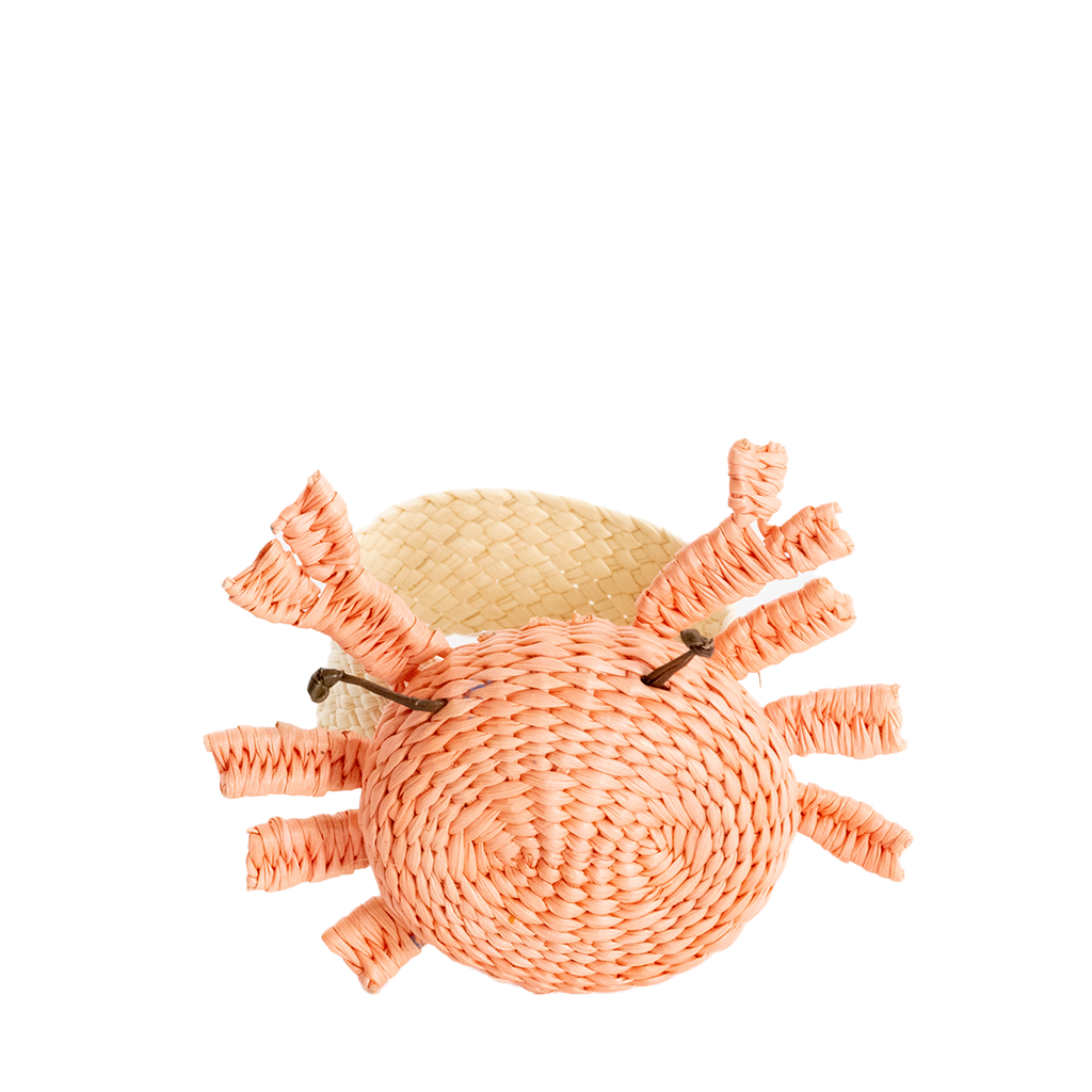 pink woven crab napkin ring 