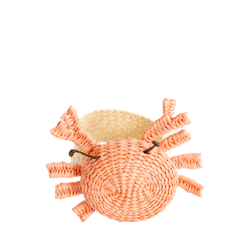 pink woven crab napkin ring 
