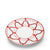 Poros Charger - white charger with red squiggle design
