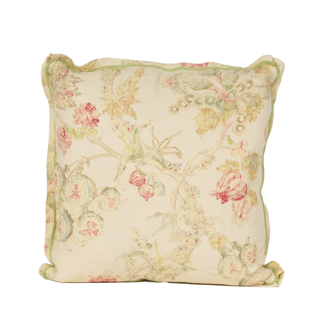 Cream Floral Pillow