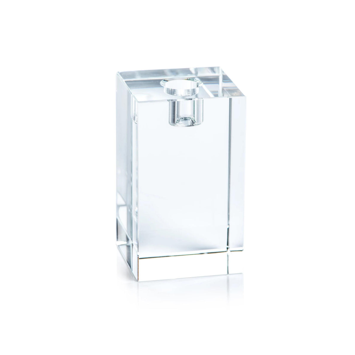 Crystal Block Candlestick Holder