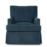 Navy Murphy Chair with Contrast welt