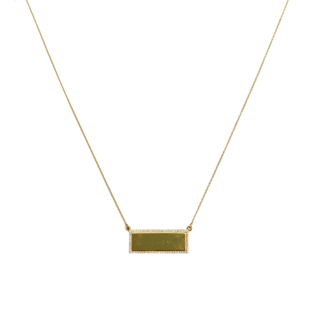 Diamond Rectangle Necklace