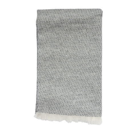 gray dotted throw