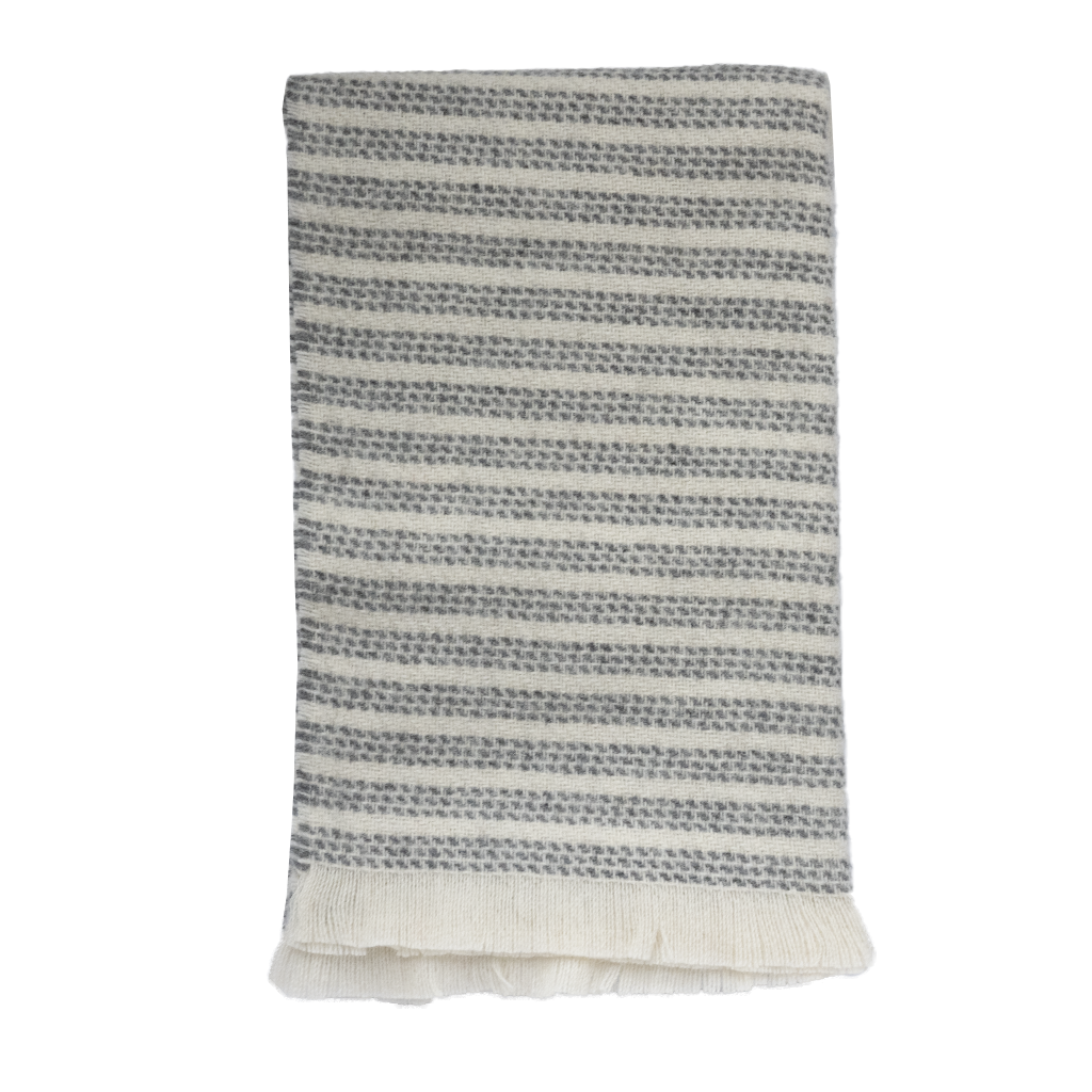 gray dot stripe throw 