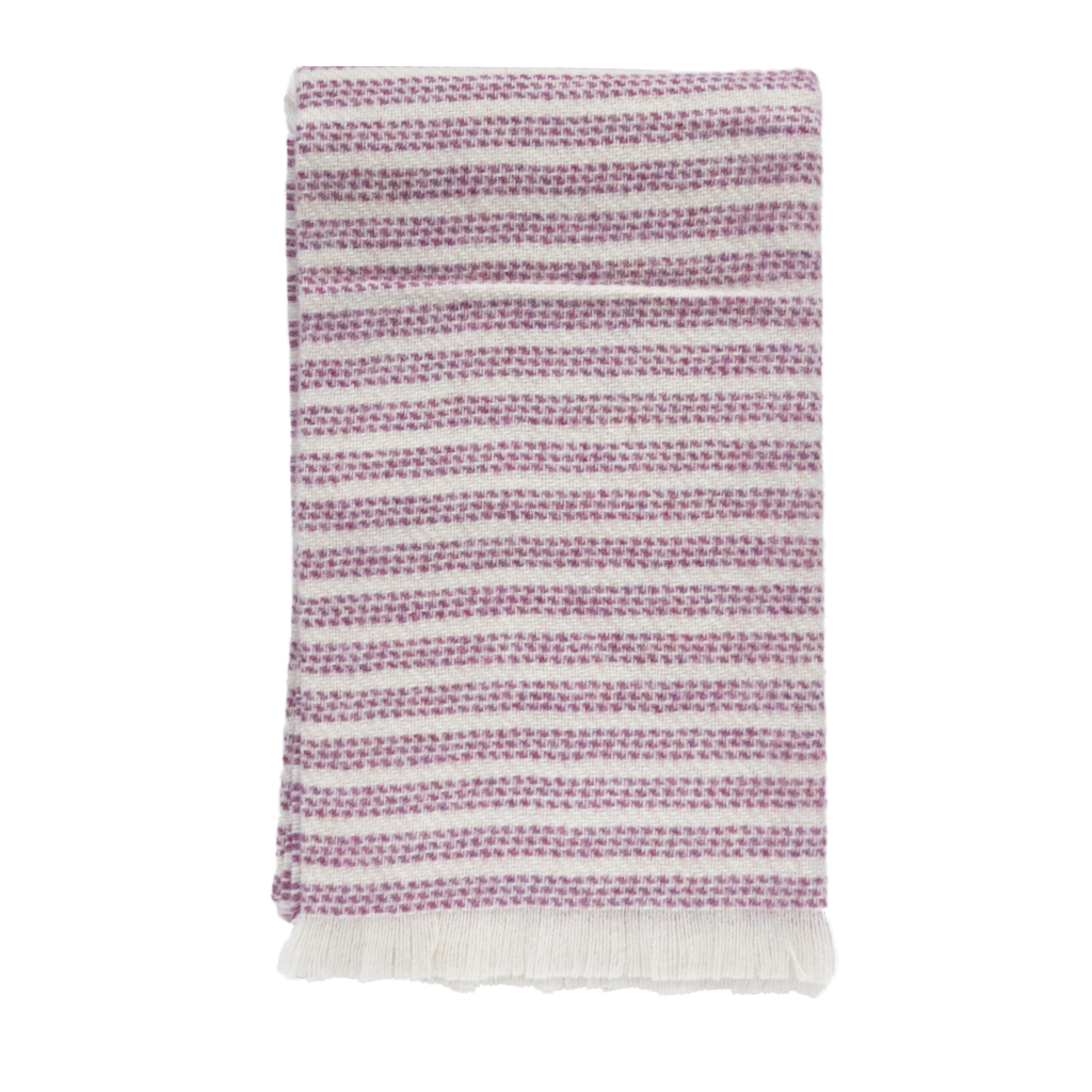 pink dot stripe throw 